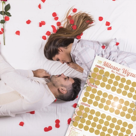Prezent ślubny 100 x KAMASUTRA ZDRAPKA - pozycje miłość DLA pary młodej na noc poślubną